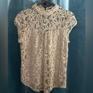 Lace Nude Top - M